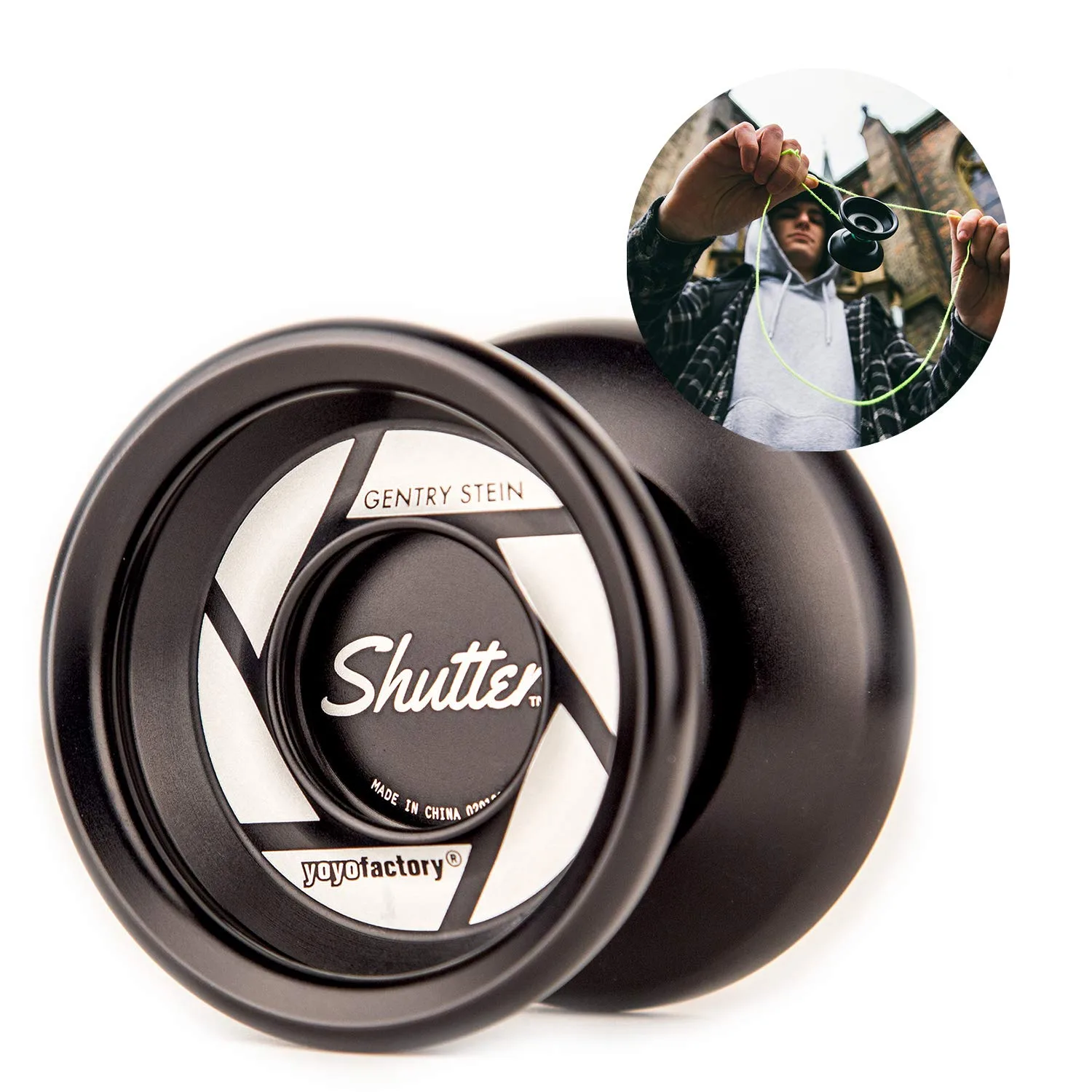 YoYoFactory Shutter Unresponsive Professional Metal Yoyo - Black for 14+ Years - Image 2
